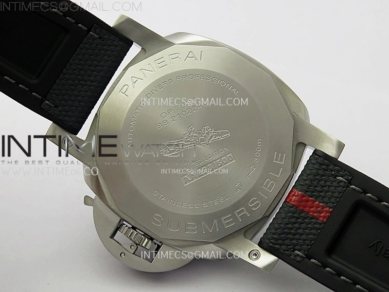 PAM1579 Luna Rossa Submersible 42mm VSF 1:1 Best Edition White Dial On Black Fabric Strap P900