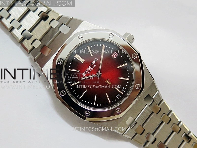 Royal Oak 16202XT 39mm Titanium ZF 1:1 Best Edition Red Dial On SS Bracelet A7121