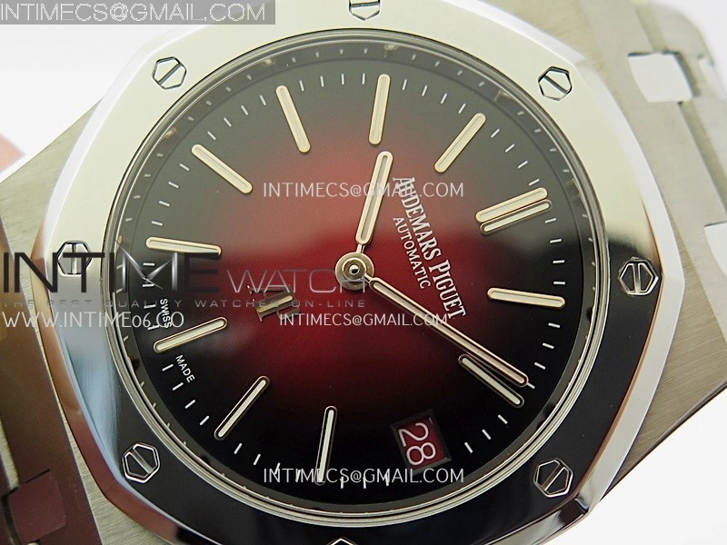 Royal Oak 16202XT 39mm Titanium ZF 1:1 Best Edition Red Dial On SS Bracelet A7121