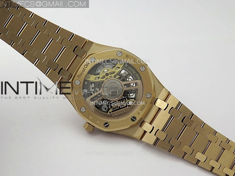 Royal Oak 16204 RG ZF 1:1 Best Edition Skeleton Dial on SS Bracelet A2121