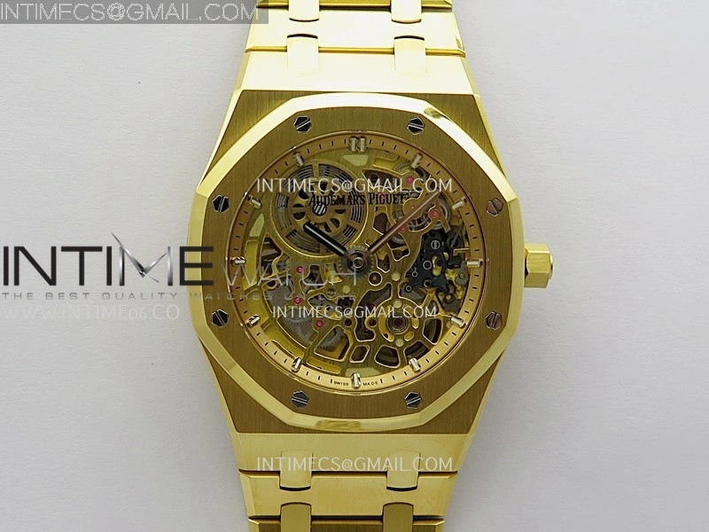 Royal Oak 16204 YG ZF 1:1 Best Edition Skeleton Dial on SS Bracelet A2121