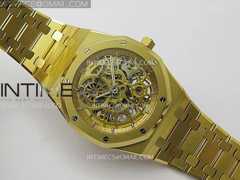 Royal Oak 16204 YG ZF 1:1 Best Edition Skeleton Dial on SS Bracelet A2121