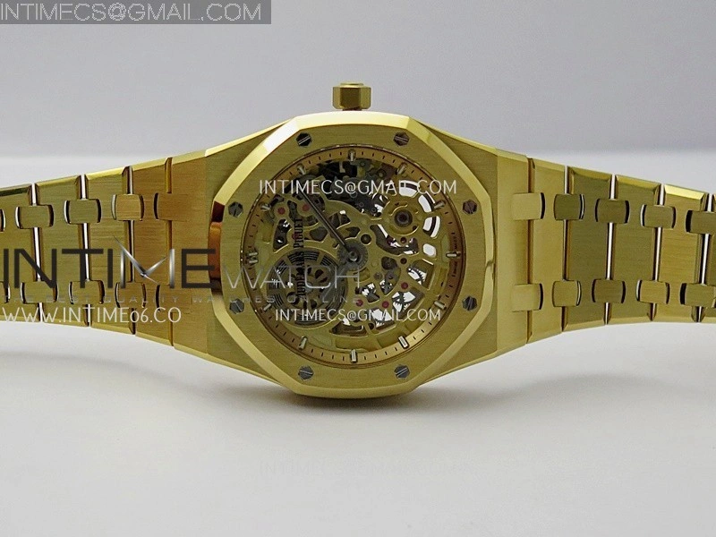 Royal Oak 16204 YG ZF 1:1 Best Edition Skeleton Dial on SS Bracelet A2121