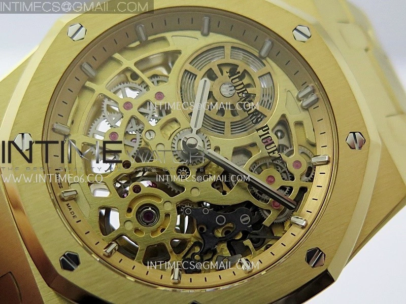 Royal Oak 16204 YG ZF 1:1 Best Edition Skeleton Dial on SS Bracelet A2121