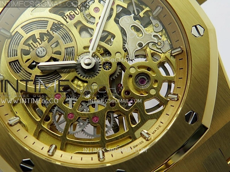 Royal Oak 16204 YG ZF 1:1 Best Edition Skeleton Dial on SS Bracelet A2121