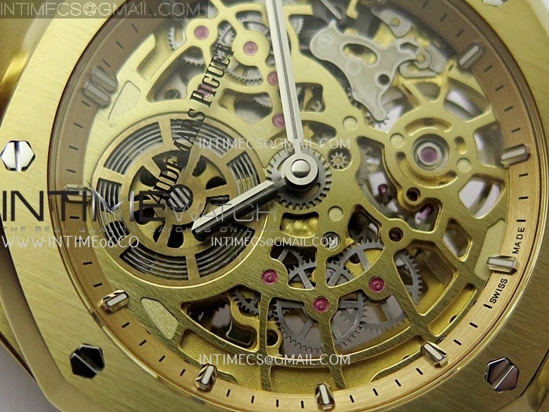 Royal Oak 16204 YG ZF 1:1 Best Edition Skeleton Dial on SS Bracelet A2121
