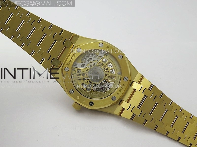 Royal Oak 16204 YG ZF 1:1 Best Edition Skeleton Dial on SS Bracelet A2121
