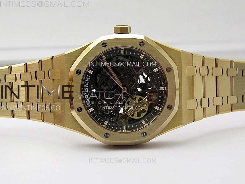 Royal Oak 41mm 15407 RG ZF 1:1 Best Edition Skeleton Dial on RG Bracelet A3132