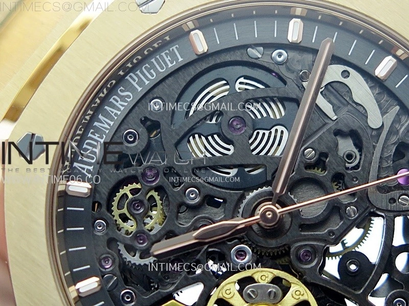 Royal Oak 41mm 15407 RG ZF 1:1 Best Edition Skeleton Dial on RG Bracelet A3132