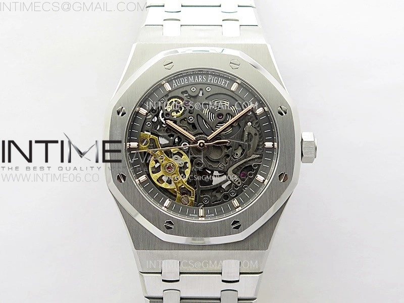 Royal Oak 41mm 15407 SS ZF 1:1 Best Edition Skeleton Dial on SS Bracelet A3132