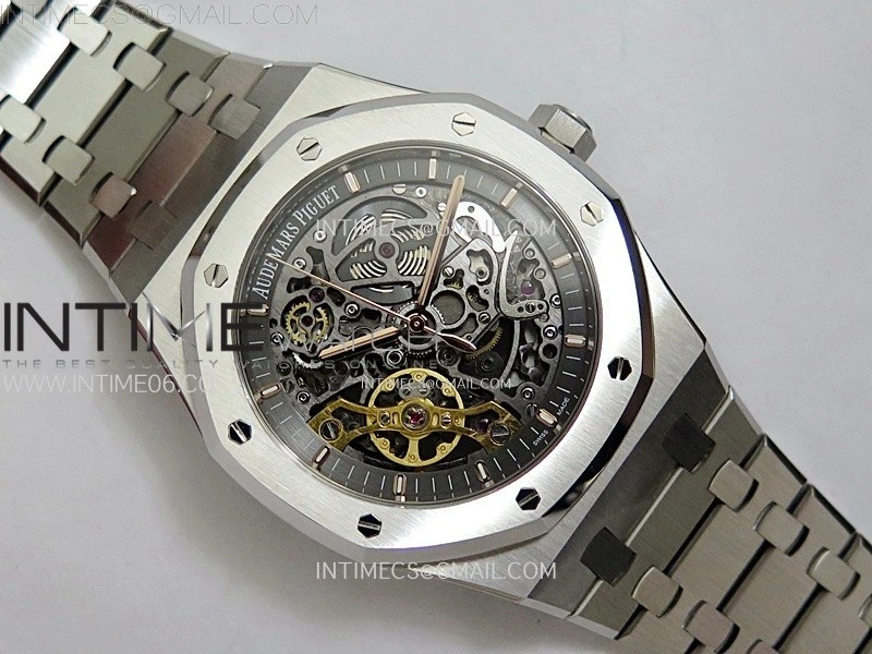 Royal Oak 41mm 15407 SS ZF 1:1 Best Edition Skeleton Dial on SS Bracelet A3132