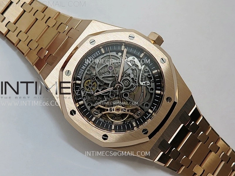 Royal Oak 41mm Openworked 15407 RG THBF 1:1 Best Edition on RG Bracelet SA3132