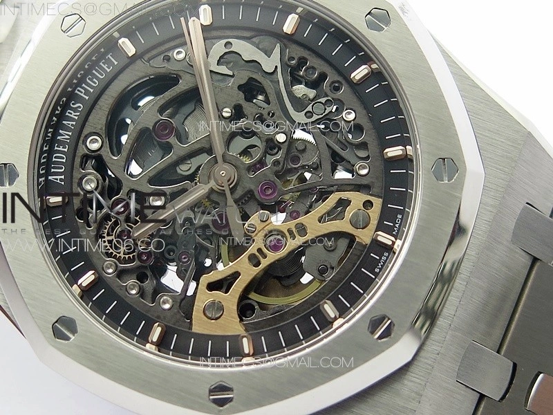 Royal Oak 41mm Openworked 15407 SS APSF 1:1 Best Edition on SS Bracelet A3132