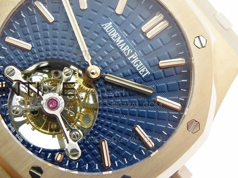 Royal Oak 41mm Tourbillon RG BBS Best Edition Blue Dial on SS Bracelet