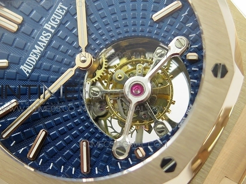 Royal Oak 41mm Tourbillon RG BBS Best Edition Blue Dial on SS Bracelet