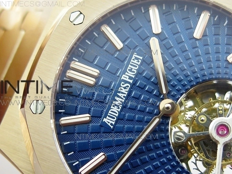 Royal Oak 41mm Tourbillon RG BBS Best Edition Blue Dial on SS Bracelet