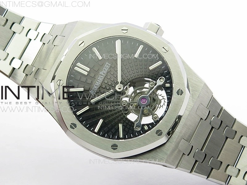 Royal Oak 41mm Tourbillon SS BBS Best Edition Black Dial on SS Bracelet