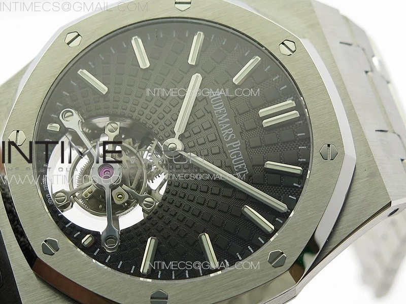 Royal Oak 41mm Tourbillon SS BBS Best Edition Black Dial on SS Bracelet