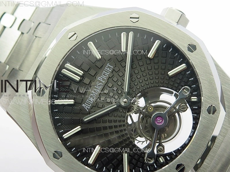 Royal Oak 41mm Tourbillon SS BBS Best Edition Black Dial on SS Bracelet