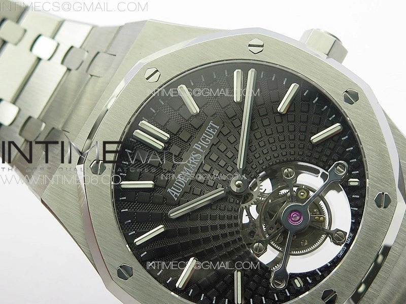 Royal Oak 41mm Tourbillon SS BBS Best Edition Black Dial on SS Bracelet