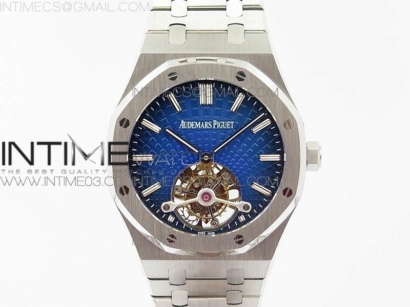 Royal Oak 41mm Tourbillon SS BBS Best Edition Blue Dial on SS Bracelet