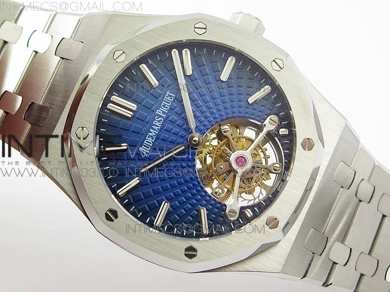 Royal Oak 41mm Tourbillon SS BBS Best Edition Blue Dial on SS Bracelet