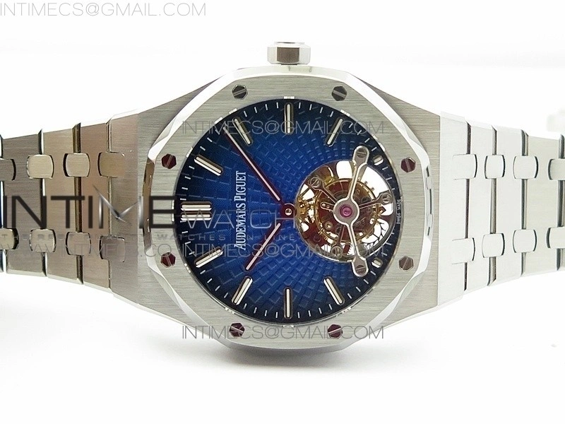 Royal Oak 41mm Tourbillon SS BBS Best Edition Blue Dial on SS Bracelet