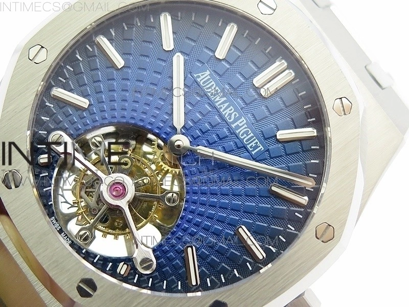 Royal Oak 41mm Tourbillon SS BBS Best Edition Blue Dial on SS Bracelet