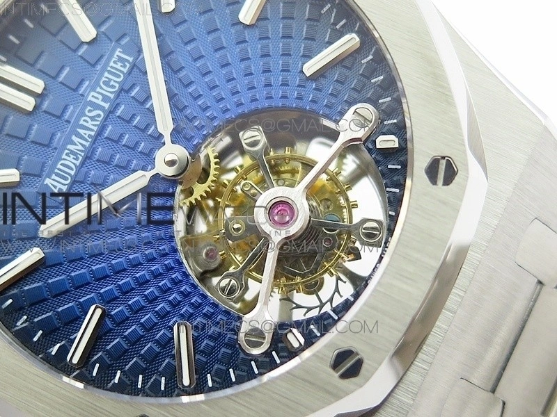 Royal Oak 41mm Tourbillon SS BBS Best Edition Blue Dial on SS Bracelet