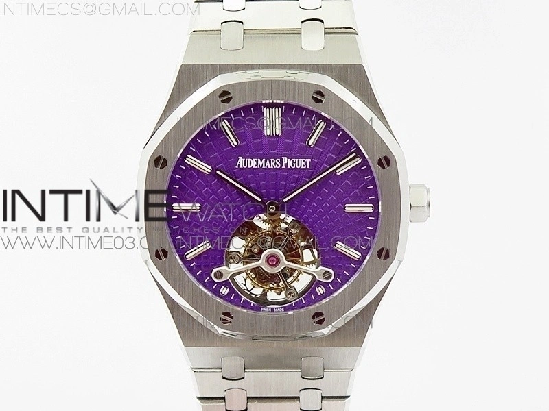 Royal Oak 41mm Tourbillon SS BBS Best Edition Purple Dial on SS Bracelet