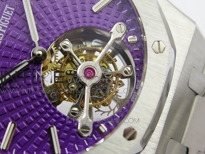 Royal Oak 41mm Tourbillon SS BBS Best Edition Purple Dial on SS Bracelet