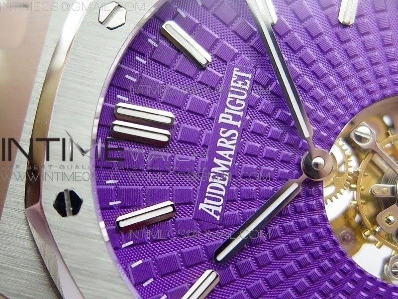 Royal Oak 41mm Tourbillon SS BBS Best Edition Purple Dial on SS Bracelet