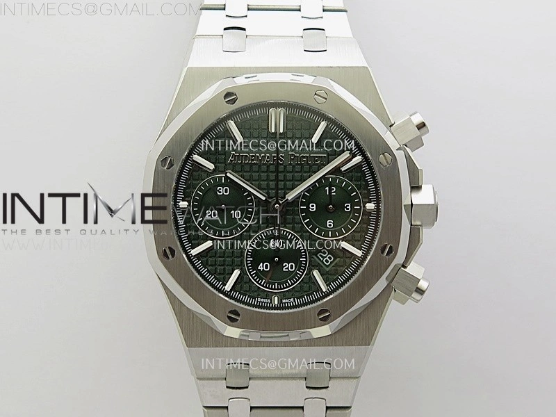Royal Oak Chrono 26331ST SS IPF 1:1 Best Edition Green Dial on SS Bracelet A7750