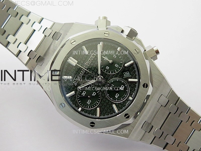 Royal Oak Chrono 26331ST SS IPF 1:1 Best Edition Green Dial on SS Bracelet A7750