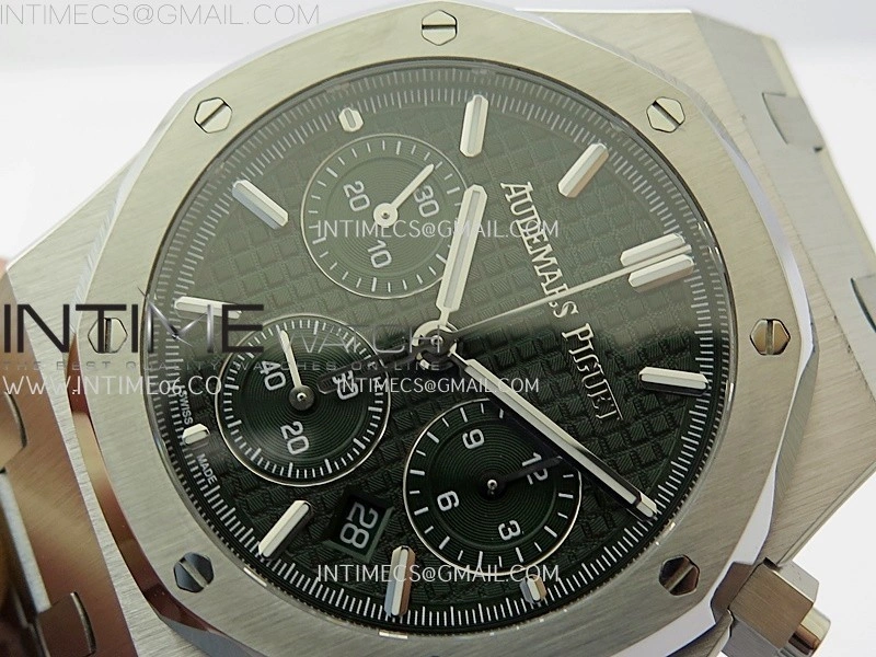 Royal Oak Chrono 26331ST SS IPF 1:1 Best Edition Green Dial on SS Bracelet A7750