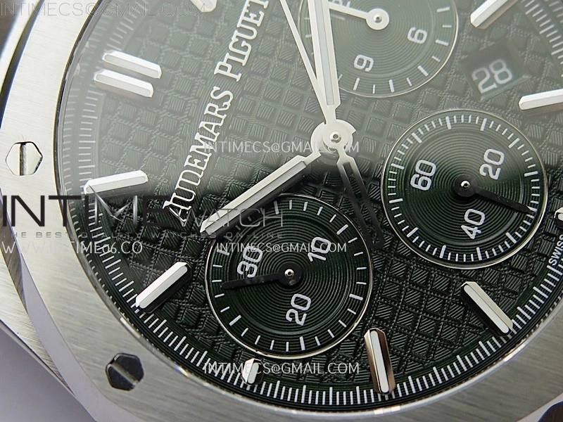 Royal Oak Chrono 26331ST SS IPF 1:1 Best Edition Green Dial on SS Bracelet A7750