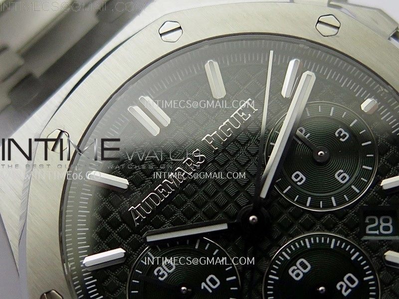 Royal Oak Chrono 26331ST SS IPF 1:1 Best Edition Green Dial on SS Bracelet A7750