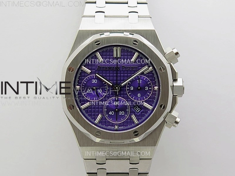 Royal Oak Chrono 26331ST SS IPF 1:1 Best Edition Purple Dial on SS Bracelet A7750