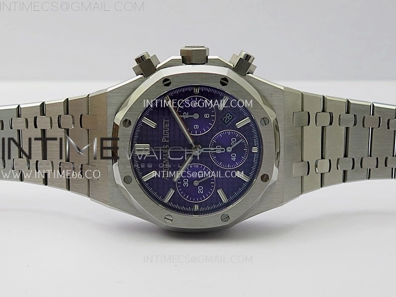 Royal Oak Chrono 26331ST SS IPF 1:1 Best Edition Purple Dial on SS Bracelet A7750