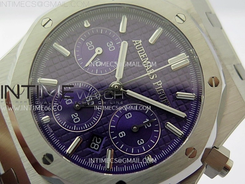 Royal Oak Chrono 26331ST SS IPF 1:1 Best Edition Purple Dial on SS Bracelet A7750