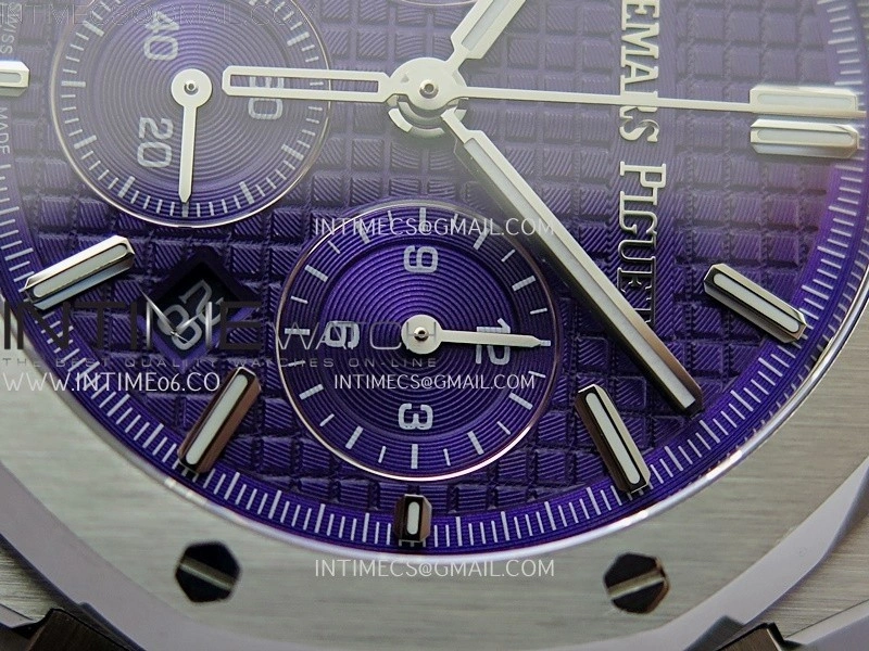 Royal Oak Chrono 26331ST SS IPF 1:1 Best Edition Purple Dial on SS Bracelet A7750