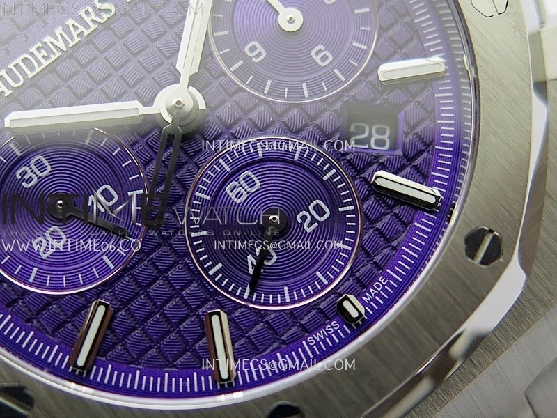Royal Oak Chrono 26331ST SS IPF 1:1 Best Edition Purple Dial on SS Bracelet A7750