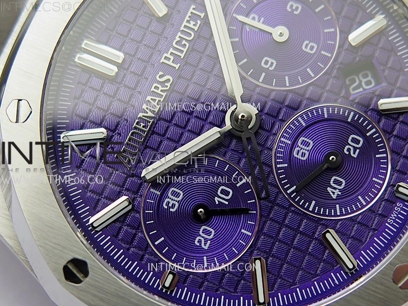 Royal Oak Chrono 26331ST SS IPF 1:1 Best Edition Purple Dial on SS Bracelet A7750