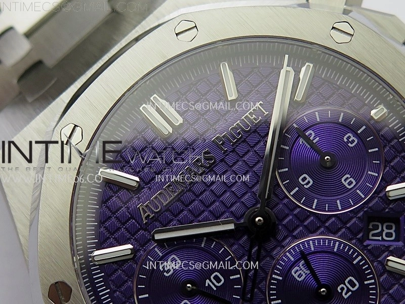 Royal Oak Chrono 26331ST SS IPF 1:1 Best Edition Purple Dial on SS Bracelet A7750