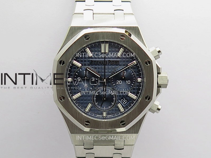 Royal Oak Chrono 26715 SS APSF 1:1 Best Edition Blue Dial On SS Bracelet A2385