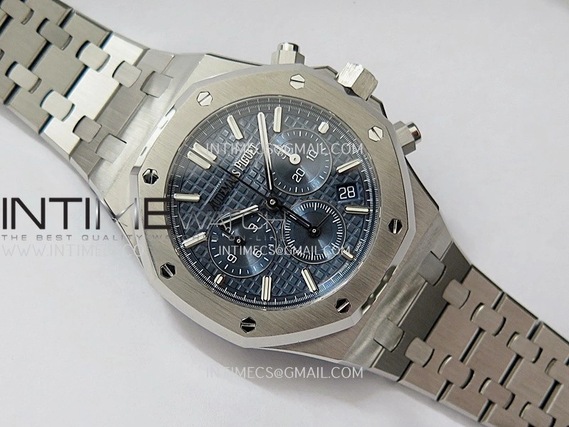 Royal Oak Chrono 26715 SS APSF 1:1 Best Edition Blue Dial On SS Bracelet A2385