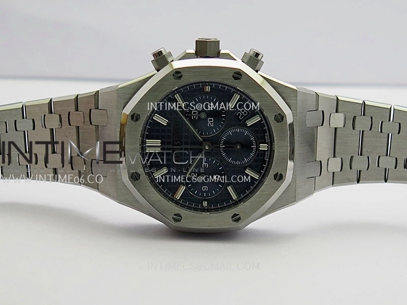Royal Oak Chrono 26715 SS APSF 1:1 Best Edition Blue Dial On SS Bracelet A2385