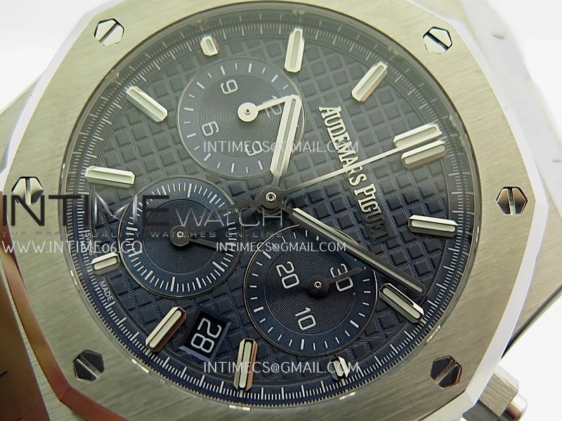 Royal Oak Chrono 26715 SS APSF 1:1 Best Edition Blue Dial On SS Bracelet A2385