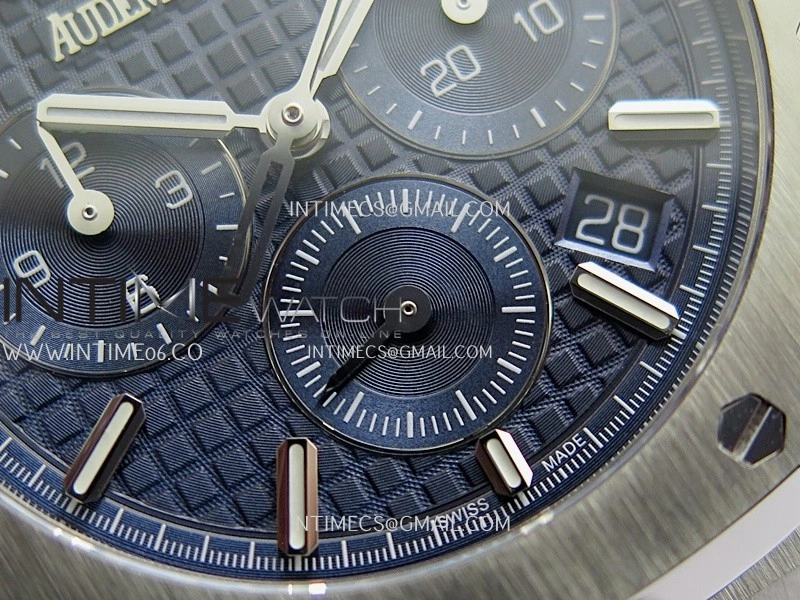 Royal Oak Chrono 26715 SS APSF 1:1 Best Edition Blue Dial On SS Bracelet A2385