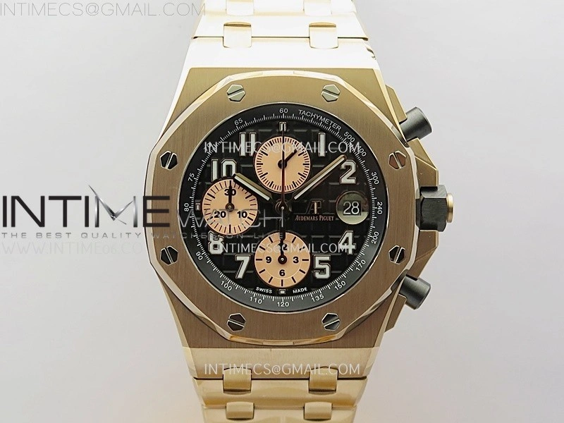 Royal Oak Offshore 42mm RG TKF Best Edition Black Dial on RG Bracelet A7750